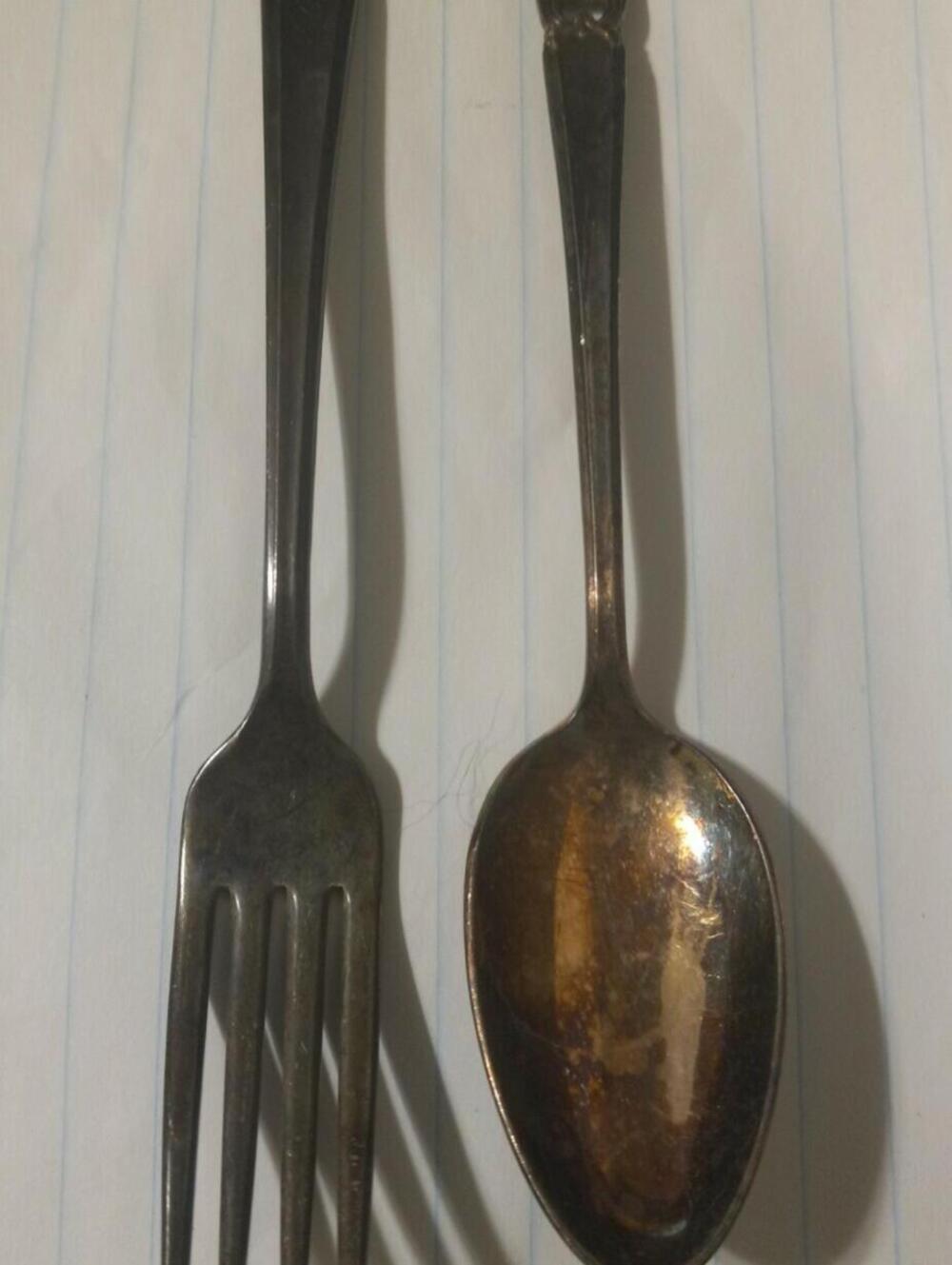 1847 Rogers Bros Silverware "Eternally Yours" Fork & Spoon Collectible